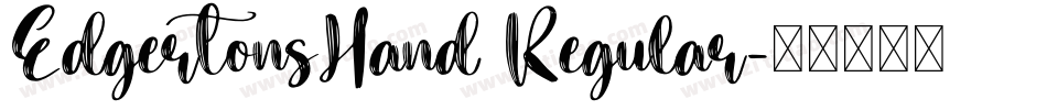 EdgertonsHand Regular字体转换